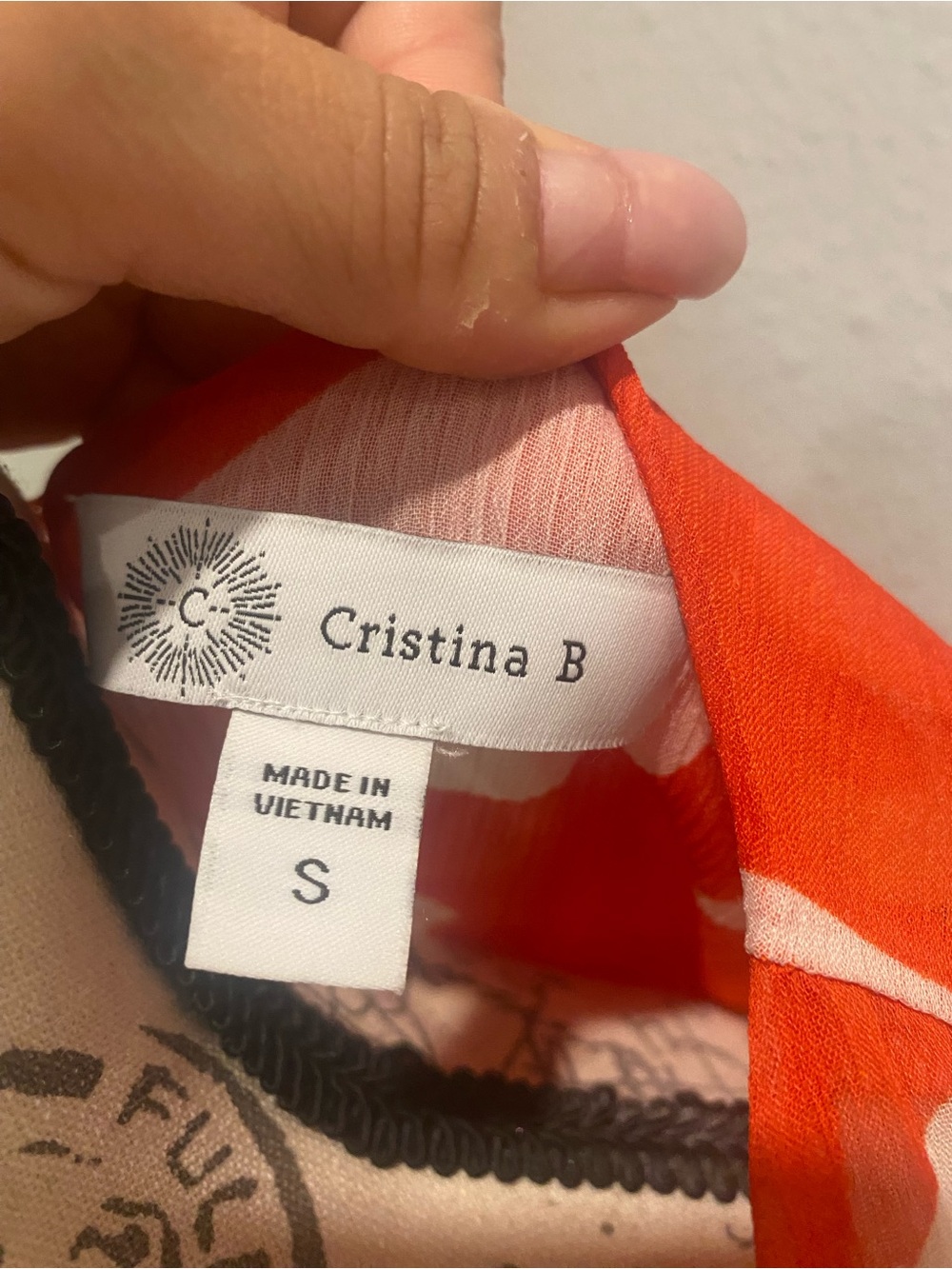 Christina Orange Floral Sleeveless Camisole - Picture 3 of 4